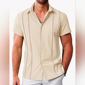 LETSEE Men's Button Down Beach Shirt #575, 576, 577